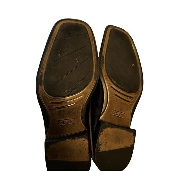 Men’s Alfani Brown Leather Shoes Size 9.5 - Picture 5 of 5